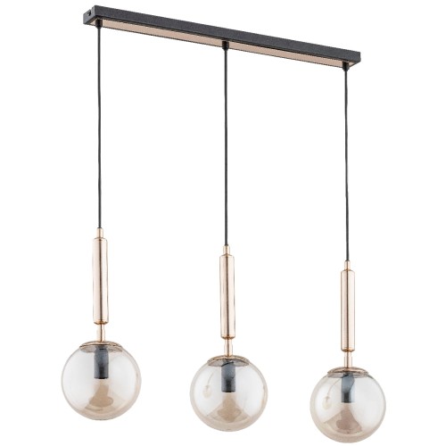 Lampa wisząca Volda 63067 Alfa 3xE14 LED Metal Czarny - Stare Złoto