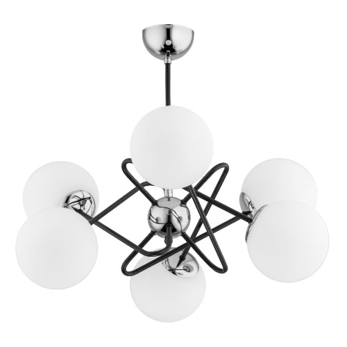 Lampa sufitowa Virginia 63102 Alfa 6xE14 LED Metal Czarny - Chrom