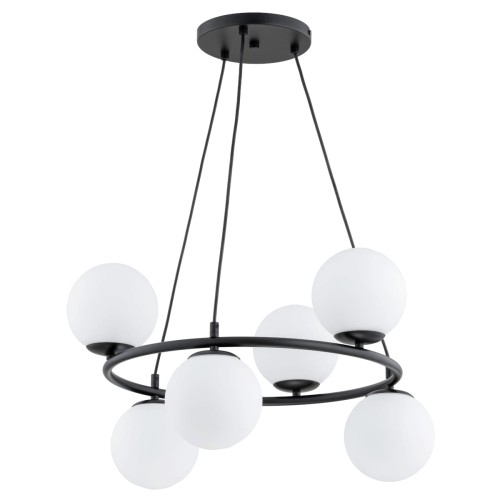 Lampa wisząca Ringo 63246 Alfa 6xE14 LED Metal Czarny