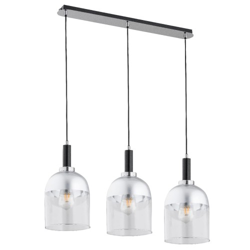 Lampa wisząca Vento 62193 Alfa 3xE27 LED Metal Czarny - Chrom
