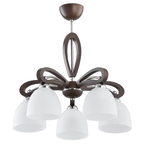 Lampa sufitowa Gracja 20895 Alfa 5xE27 LED Drewno/Tworzywo Brązowy