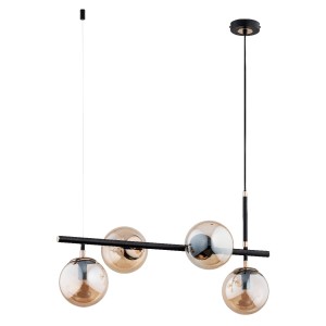 Lampa wisząca Fiore 63039 Alfa 4xE14 LED Metal Czarny - Stare Złoto