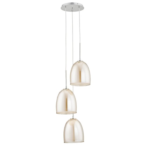 Lampa wisząca Ronda 60142 Alfa 3xE27 LED Metal/Szkło Chrom