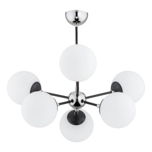 Lampa sufitowa Sandy 63100 Alfa 6xE14 LED Metal Czarny - Chrom