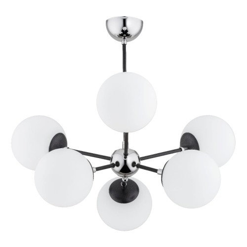 Lampa sufitowa Sandy 63100 Alfa 6xE14 LED Metal Czarny - Chrom