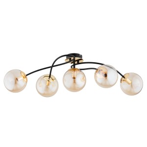 Lampa sufitowa Gilian 63243 Alfa 5xE14 LED Metal Czarny - Złoty