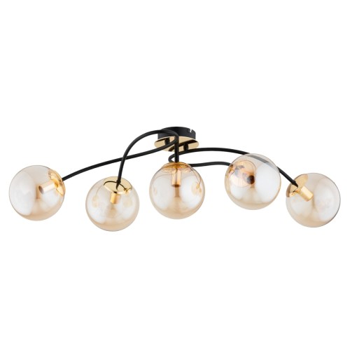Lampa sufitowa Gilian 63243 Alfa 5xE14 LED Metal Czarny - Złoty