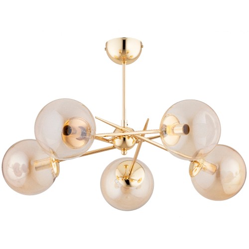 Lampa sufitowa Primery 63309 Alfa 5xE14 LED Metal Złoty