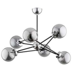 Lampa sufitowa Resto 63058 Alfa 6xE14 LED Metal Czarny - Chrom