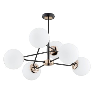 Lampa sufitowa Sagito 63099 Alfa 6xE14 LED Metal Czarny - Stare Złoto