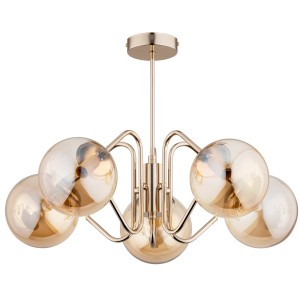 Lampa sufitowa Yuma 28685 Alfa 5xE14 LED Metal Złoty