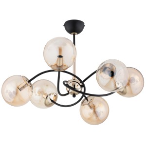 Lampa sufitowa Aurora 63296 Alfa 6xE14 LED Metal Czarny - Złoty