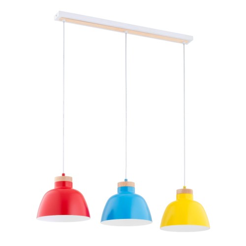 Lampa wisząca Lorien 62393 Alfa 3xE27 LED Metal/Drewno Multikolor