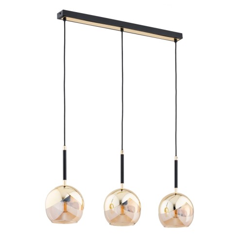 Lampa wisząca Prada 62404 Alfa 3xE27 LED Metal Czarny - Złoty