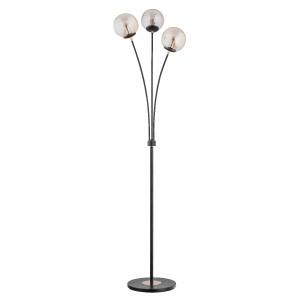 Lampa stojąca podłogowa Artis 9277 Alfa 3xE14 LED Metal/Szkło Czarny - Stare Złoto