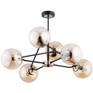 Lampa sufitowa Sagito 63081 Alfa 6xE14 LED Metal Czarny - Stare Złoto