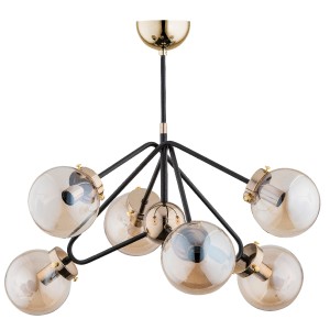 Lampa sufitowa Elba 28256 Alfa 6xE14 LED Metal Czarny - Złoty