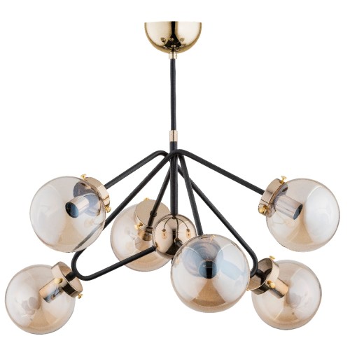 Lampa sufitowa Elba 28256 Alfa 6xE14 LED Metal Czarny - Złoty