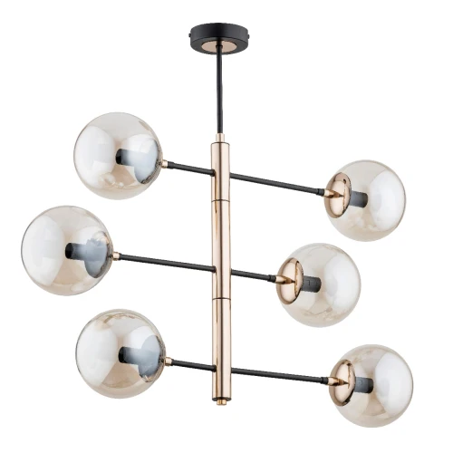 Lampa sufitowa Pesco 63025 Alfa 6xE14 LED Metal Czarny - Stare Złoto