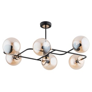 Lampa sufitowa Lentus 63023 Alfa 6xE14 LED Metal Czarny - Stare Złoto