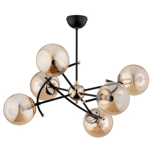 Lampa sufitowa Kosmito 63171 Alfa 6xE14 LED Metal Czarny - Złoty