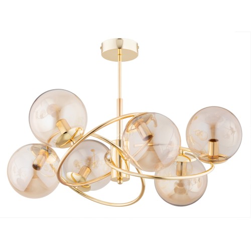 Lampa sufitowa Wiromat 63219 Alfa 6xE14 LED Metal Złoty
