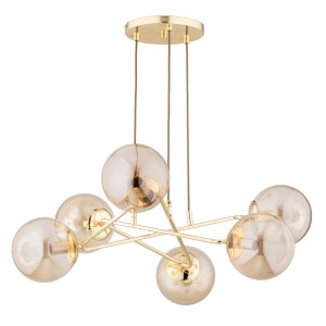 Lampa sufitowa Tristan 63248 Alfa 6xE14 LED Metal Złoty