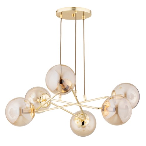 Lampa sufitowa Tristan 63248 Alfa 6xE14 LED Metal Złoty
