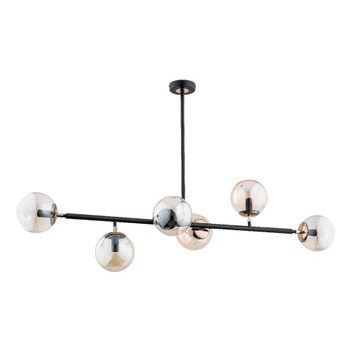 Lampa sufitowa Sergio 63026 Alfa 6xE14 LED Metal Czarny - Stare Złoto