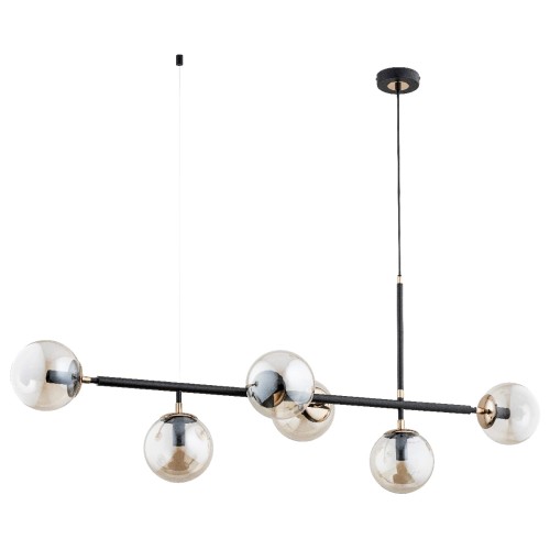 Lampa wisząca Primo 63034 Alfa 6xE14 LED Metal Czarny - Stare Złoto