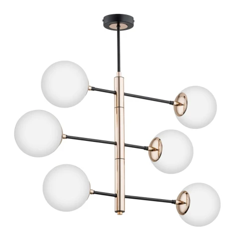 Lampa sufitowa Pesco 62206 Alfa 6xE14 LED Metal Czarny - Stare Złoto