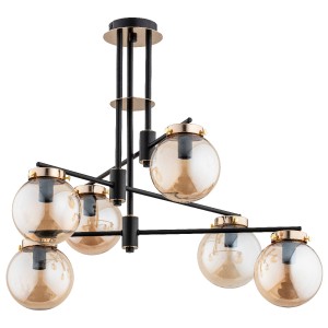 Lampa sufitowa Bogota 63045 Alfa 6xE14 LED Metal Czarny - Stare Złoto