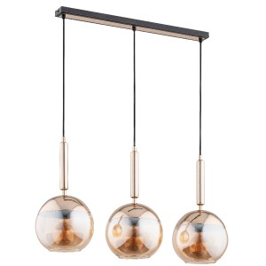 Lampa wisząca Volda 63065 Alfa 3xE27 LED Metal Czarny - Stare Złoto