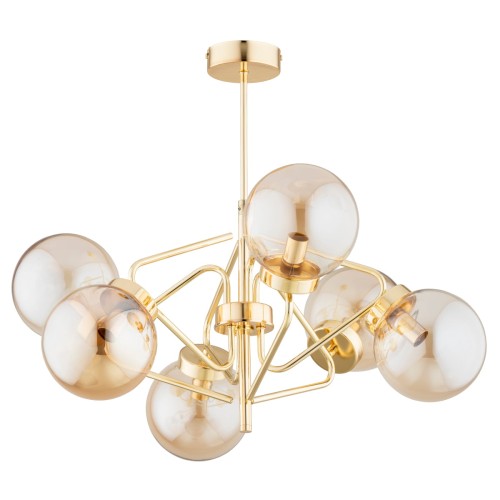 Lampa sufitowa Barsum 63244 Alfa 6xE14 LED Metal Złoty