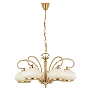 Lampa wisząca Żyrandol Astoria 5321 Alfa 5xE27 LED Metal Złoty Antyk