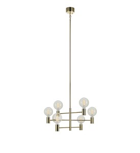 Lampa wisząca Capital 106418 Markslojd 6xE27 60W Metal Mosiądz