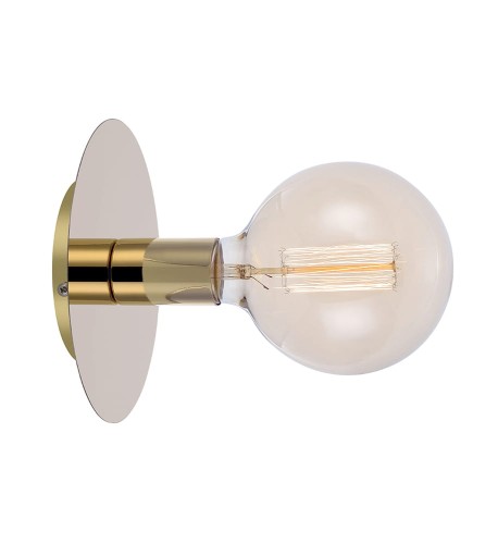 Lampa ścienna Disc 106154 Markslojd 1xE27 60W Metal Mosiądz