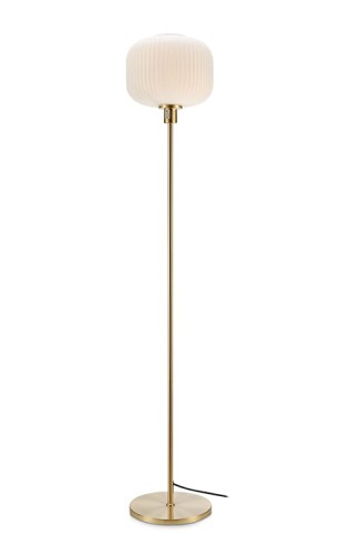 Lampa stojąca podłogowa Sober 108054 Markslojd 1xE27 40W BRUSHED Mosiężny Biały