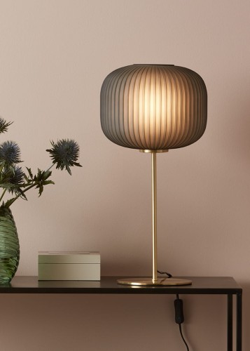 Lampa stojąca stołowa Sober 107820 Markslojd 1xE27 60W BRUSHED Mosiężny SMOKE