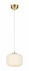 Lampa wisząca Sober 107918 Markslojd 1xE27 20W BRUSHED Mosiężny Biały