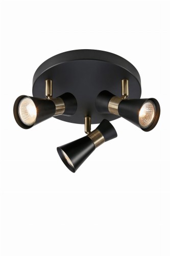 Lampa wisząca Folie 108626 Markslojd 3xGU10 7W Metal Czarny/Mosiężny