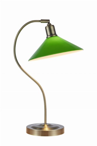 Lampa stojąca stołowa Vela 108864 Markslojd E27 Antyczny Mosiężny, zielony