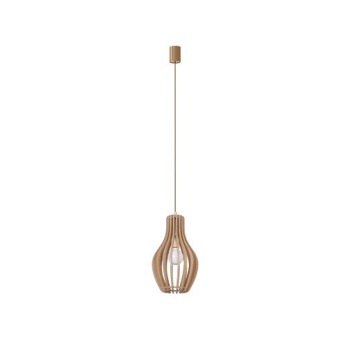 Lampa sufitowa wisząca IKA A 4171 Nowodvorski 1x25W E27 Sklejka Naturalne drewno