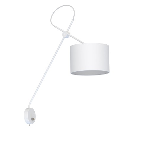 Lampa ścienna kinkiet VIPER 6512 Nowodvorski 1x10W E14 Tkanina Biały