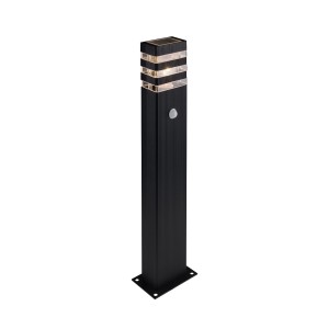 Lampa zewnętrzna stojąca RIO SENSOR 9097 Nowodvorski 1xE27 10W only LED IP54 Aluminium lakierowane Czarny