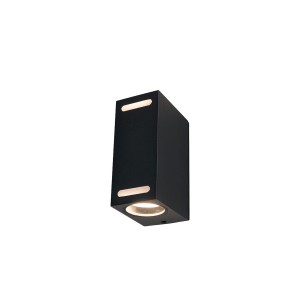 Lampa zewnętrzna ścienna natynkowa ASSOS 9124 Nowodvorski 2xGU10 R50 10W only LED IP54 Aluminium lakierowane Czarny