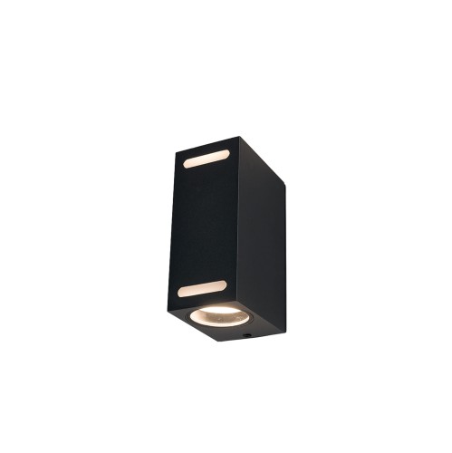 Lampa zewnętrzna ścienna natynkowa ASSOS 9124 Nowodvorski 2xGU10 R50 10W only LED IP54 Aluminium lakierowane Czarny