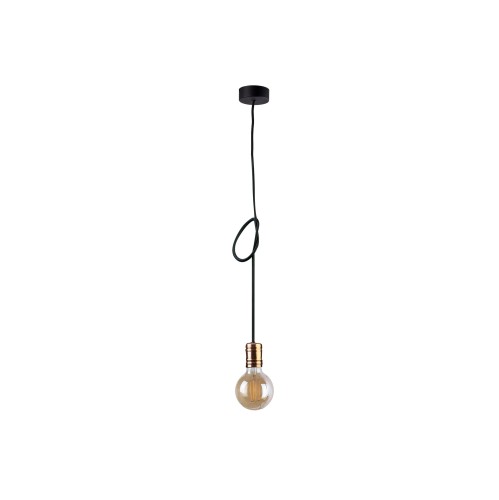 Lampa wisząca CABLE BLACK/COPPER 9747 Nowodvorski 60W E27 Przewód w oplocie Czarny