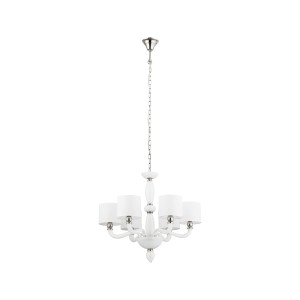 Lampa sufitowa żyrandol NEWPORT 8156 Nowodvorski 6x10W E14 Szkło Biały