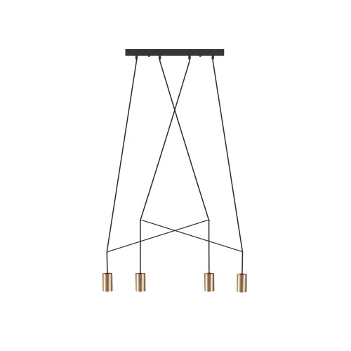 Lampa wisząca IMBRIA 7957 Nowodvorski 4x10W GU10 R50 Mosiądz / Mosiądz